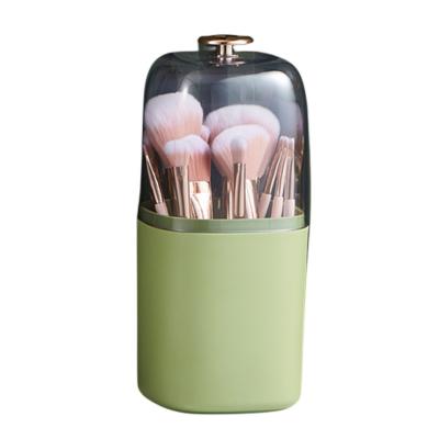 China Contemporary Plastic Storage Box With Handle PP Storage Barrels Sundries Makeup Brush Storage With Lid for sale