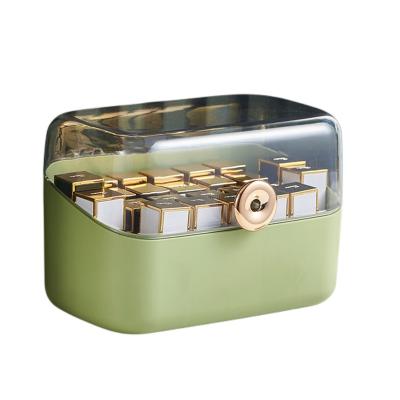 China Contemporary plastic storage box with handle pp storage barrels sundries lipstick storage box with lid for sale