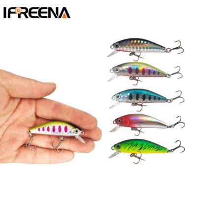 China Fishing Lures Minnow Fishing Tackle Bait Hard Lure Sinking Japan 5cm Mini Lure Black Minnow for sale