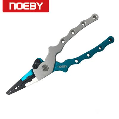 China Noeby 104 China Wholesale Saltwater Hook Remover Multifunctional Fishing Tool Aluminum Line Cutting Crimp Pliers Fishing Tool Kit for sale