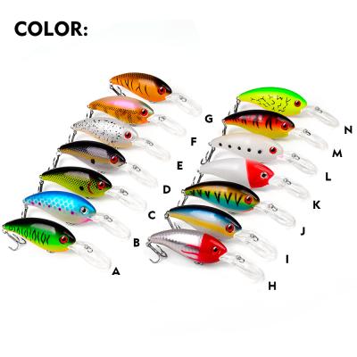 China ABS Plastic Material 10CM 14G Fishing Accessories Wholesale ABS Plastic Material Floating Crank Bait Hard Fishing Lure for sale