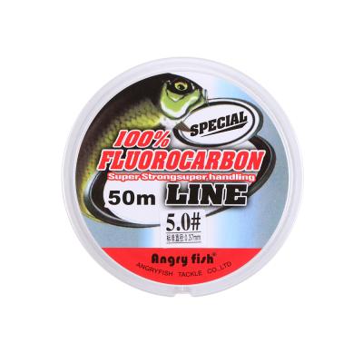 China Sink Line 50m Transparent Light Pink 100% Fluorocarbon Super Strong Fishing Line for sale