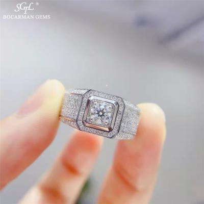 China Jewelry Production High Quality Luxury Diamond Set Men's Ring, 18k Gold Wedding Ring, Multiplying Diamond Or Moissanite Diamond for sale