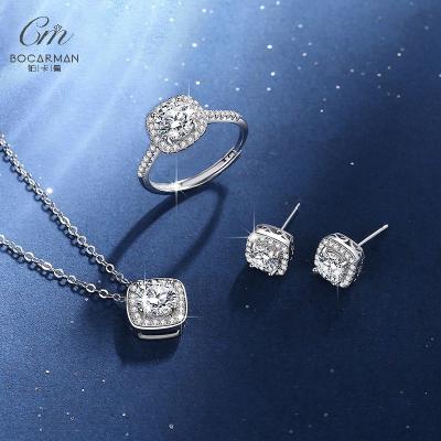 China Dropshipping Guangxi Wuzhou Bokarman Customized Necklace Jewelry S925 CLASSIC Silver Jewelry Set Wedding Jewelry Set For Women for sale