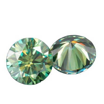 China Wholesale 1/2/3 Carat Luxury Green Stone Moissanite Stain Jewelry Supply Accessories With Stone for sale