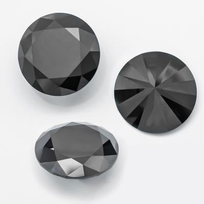 China Luxury high quality black diamond stone round black moissanite eight heart eight arrows 6.5mm for sale