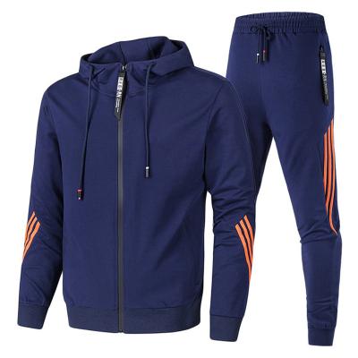 China Wholesale High Quality Trendy Custom Outdoor Fashion Workout Sport Sweat Suit High Quality Men's Sweatsuit Tracksuit 2 Piece Suit for sale