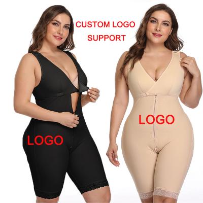 China 3HSS03 Antibacterial Lace Bra Top Plus Size Waist Lift Hip Padded Full Body Custom Logo Shapewear Seamless Jumpsuit Shorts Bodysuit For Women for sale