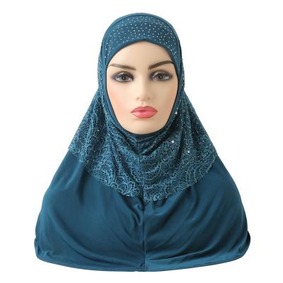 China Shiny Chiffon Chiffon Hemp Crystal Rhinestone Adult Woman Hijab 3SM03 New Ladies Women Muslim Malay Lace Scarf for sale