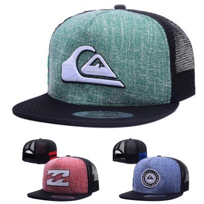 China COMMON Design 6 Panel Cheap Wholesale Fashion Brim Dad Net Trucker Gorras Gorros Hat Flat Cap for sale