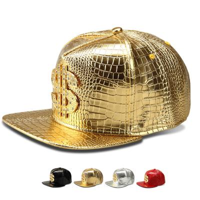 China Wholesale Brand COMMON Brand New Alloy Alligator Dollar Flat Brim Fashionable Hip Hop Hat Baseball Caps for sale