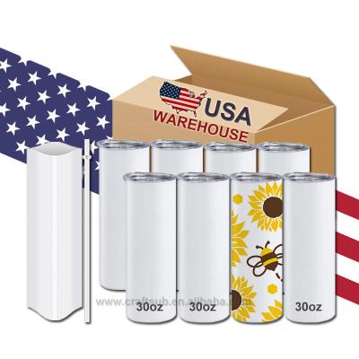 China Viable USA Warehouse DIY Customized 30oz 30oz Stainless Steel Double Walled Vacuum Insulated Sublimation Thermal Vacuum Cup Tumbler for sale