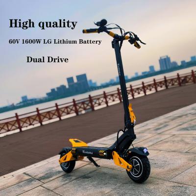 China OEM Certificate 60V 32AH Battery 1600W Large Motor Two Wheel Lithium Electric Scooter EEC COC Double Drive 21AH for sale