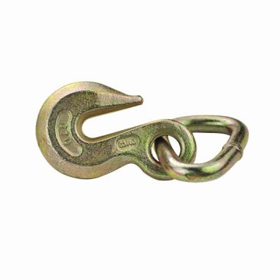 China Hot Sales New Style Factory Safety Cargo Button Gold  J Thick Single Hoist Hook For Tie Down for sale