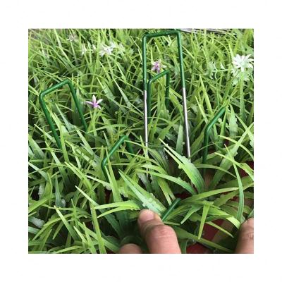 China Other Artificial Turf Fixing Nail Galvanized Steel U Shaped Lawn Ground Nails for sale