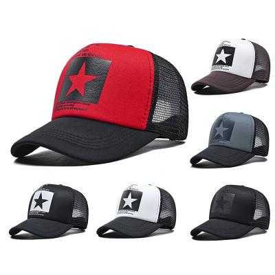 China Four Seasons COMMON LOGO Color Stars Breathable Custom Fashion Baseball Cap Trucker Outdoor Fishing Hat for sale