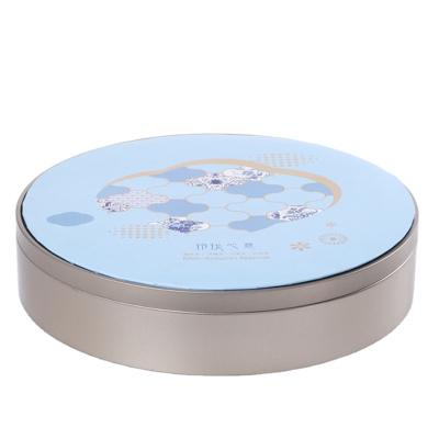 China Silver Souvenirs Moncake Tin Box Tin Boxes Cookie Cylinder Biscuit Star Biscuit PVC Recyclable Window Novelty Card Packaging for sale