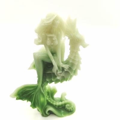 China Europe GNatural Mermaid Crystal Carving Crafts Healing For Luminous Stone Sale for sale