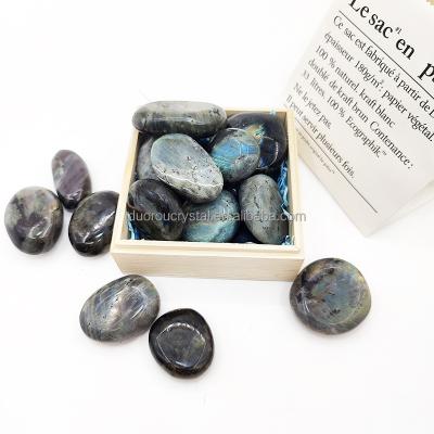 China Wholesale Natural Labradorite Polished Healing Crystal Palm Stones from Europe for sale