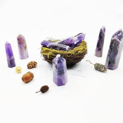 China China Natural Healing Amethyst Quartz Crystal Dots Tower Dream Crystal Magic Wand For Wedding Souvenirs Guests for sale