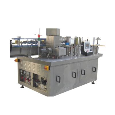 China Semi-auto Double Sided Rotary Labelling Machine For Opp Label Hot Glue for sale