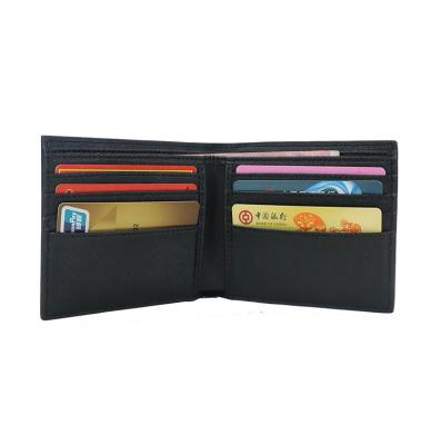 China RFID Newly Branded Saffiano Leather Credit Card Mens Wallet Soft Wallet for sale