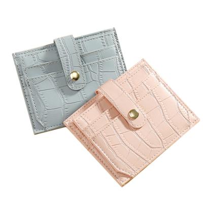 China Custom Small Change Wallet Fashion Crocodile Girls PU Lady Credit Card Holder Leather Wallet for sale