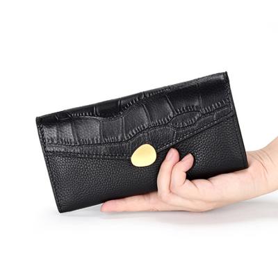 China New Arrival Women Clutch Wallet Fashion Waterproof Crocodile Embossed PU Leather Phone Wallet Purse For Ladies for sale