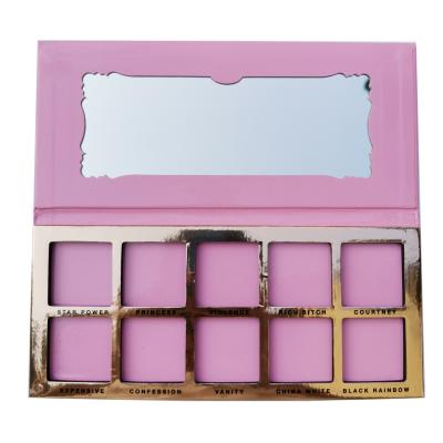 China 10 Recyclable Eyeshadow Cups Highlight Empty Square Packaging Palette Container Customized for sale