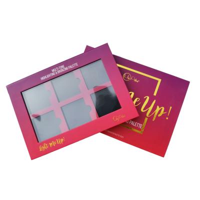 China Recyclable Empty Magnetic Highlight Bronzer Contour Blush Palette With Clear Window for sale