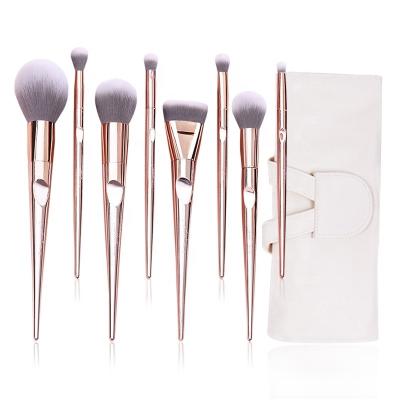 China Angular Blush 2019 Most Popular Rose Gold Synthetic Makeup Brushes Diamond Shape Makeup Brush Set for sale