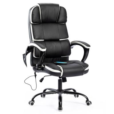 China Massage Office Chair With Comfortable Luxury Leather Manager PU Computer Chair With Massage Staff Chair for sale