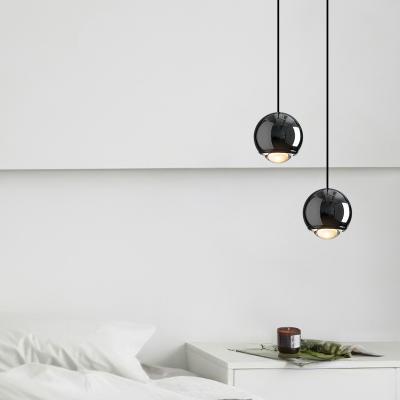 China Small Modern Italian Minimalist Droplight Stairs Aisle Contracted Bedroom Th Spherical Restaurant Decoration Buffet Art Pendant Lamp for sale