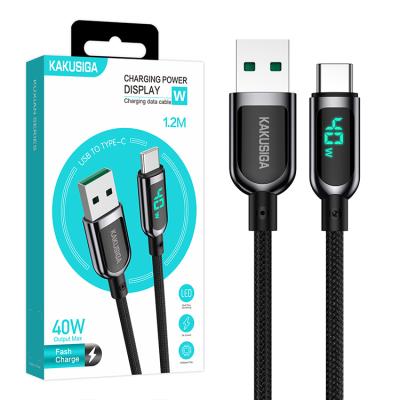 China KAKUSIGA 5a 40w usb c usb data cable kabel cable super fast charging type nylon braided cable for sale