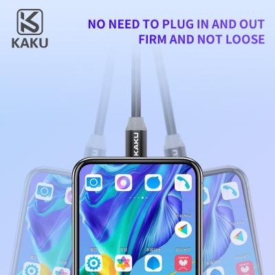 China Mobile Phone Tablet MP3 GPS KAKU 3 in 1 Type C IOS Data USB Charger Magnetic Cheap Cable 360 ​​Rotation Fast Charging Micro Cable for sale