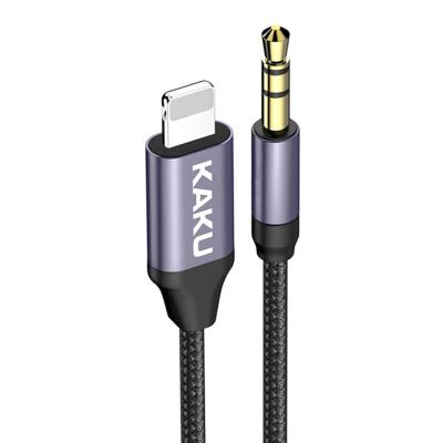 China Good sound quality KAKU for lightning to aux audio cable. 3.5mm Converter Adapter For iPhone iPad Apple for sale