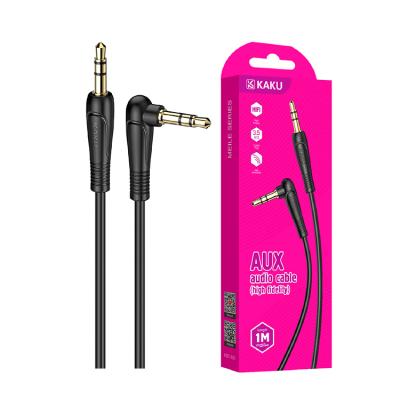 China KAKU Car Audio Cable 2m Pure Sound Quality High Fidelity 1m 3.5mm Plug Extend Aux Audio Cable. for sale