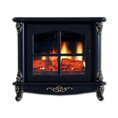 China Remote Control Home Decor Instant Led Freestanding Wood Burning Flame Mirrored Fireplace Mantel Heater for sale