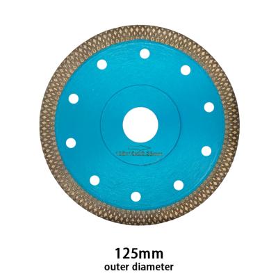 China Ceramic Tile 125 mm Hot Pressed Super Thin Turbo Diamond Saw Blade Cutting Disc For Ceramic Tile Granite Marble for sale