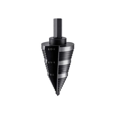 China 3pcs/set Hex Leg Hss Step Cone Drill Bit Wood Titanium Titanium Metal Aand High Quality Alloy Wood Drilling Bits for sale