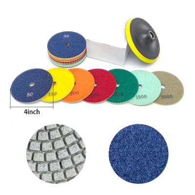 China Marble Granite Polishing TACAR 7stpes New Attractive Resin Wet/Dry Polishing Pad for Granite or Ceramic and Marble Stone for sale