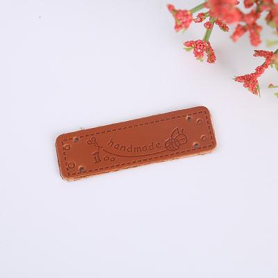 China Sustainable China jeans pu leather labels manufacture for sale