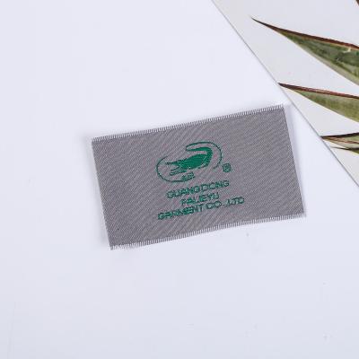 China Sustainable High density custom logo suit clothing woven label for garment for sale