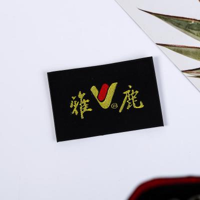 China Sustainable Fabric sewing iron on stain woven garment custom shoe blank clothing brand label for sale