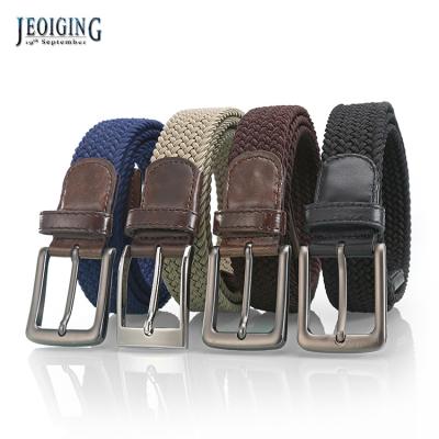 China Custom woven belt made of high quality needle buckle environmental protection genuine leather, soft and comfortable for sale