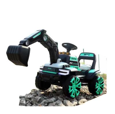 China Ride on Toy Children's Toy Four-wheeled Cars Can Take People Wheat Full Electric Excavator Multifunction Steering Wheel for sale