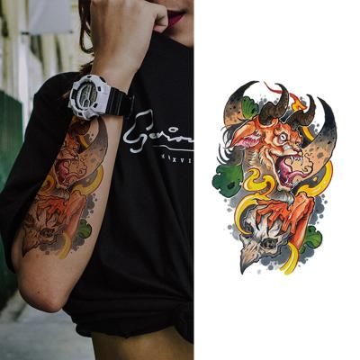 China Temporary King of Cattle Tattoo Stickers Temporary Body Water Transfer Full Hand Realistic Printing Permanent Tattoo Stickers For Kids for sale