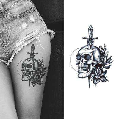 China Temporary Eternal Tattoo Sticker Love Skull Tattoo Sticker High Quality Realistic Henna Sticker Tattoo Stencil Unisex for sale