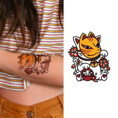 China Temporary Waterproof Arm Flower Cat Money Herbal Tattoo Sticker For Man Women Water Temporary Full Hand Tattoo Stickers for sale