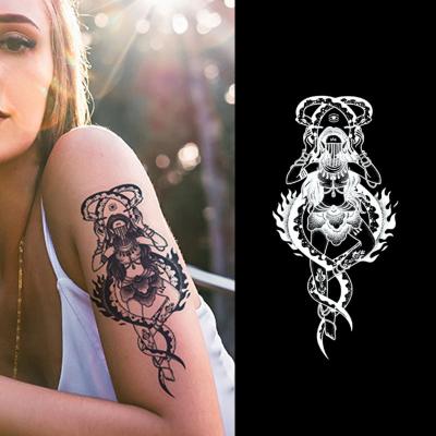 China Shan HaiJing Yu Temporary Er Hanna Tattoo Sticker Stencil Hand Temporary With Flower Black Bag Vinyl PVC Waterproof Tattoo Stickers for sale